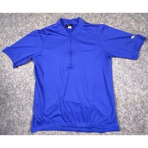 Canari Cycling Jersey Adult Size XL Blue 1/4 Zip Short Sleeve Pockets
